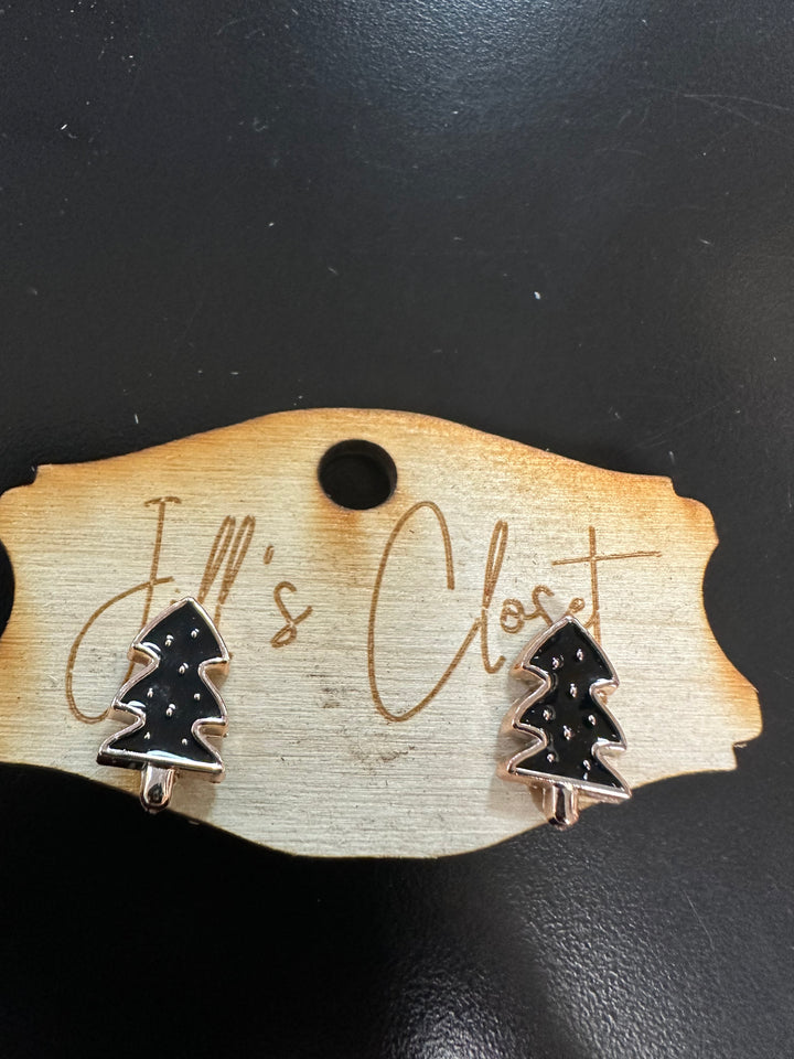 Small Christmas Tree Stud Earrings