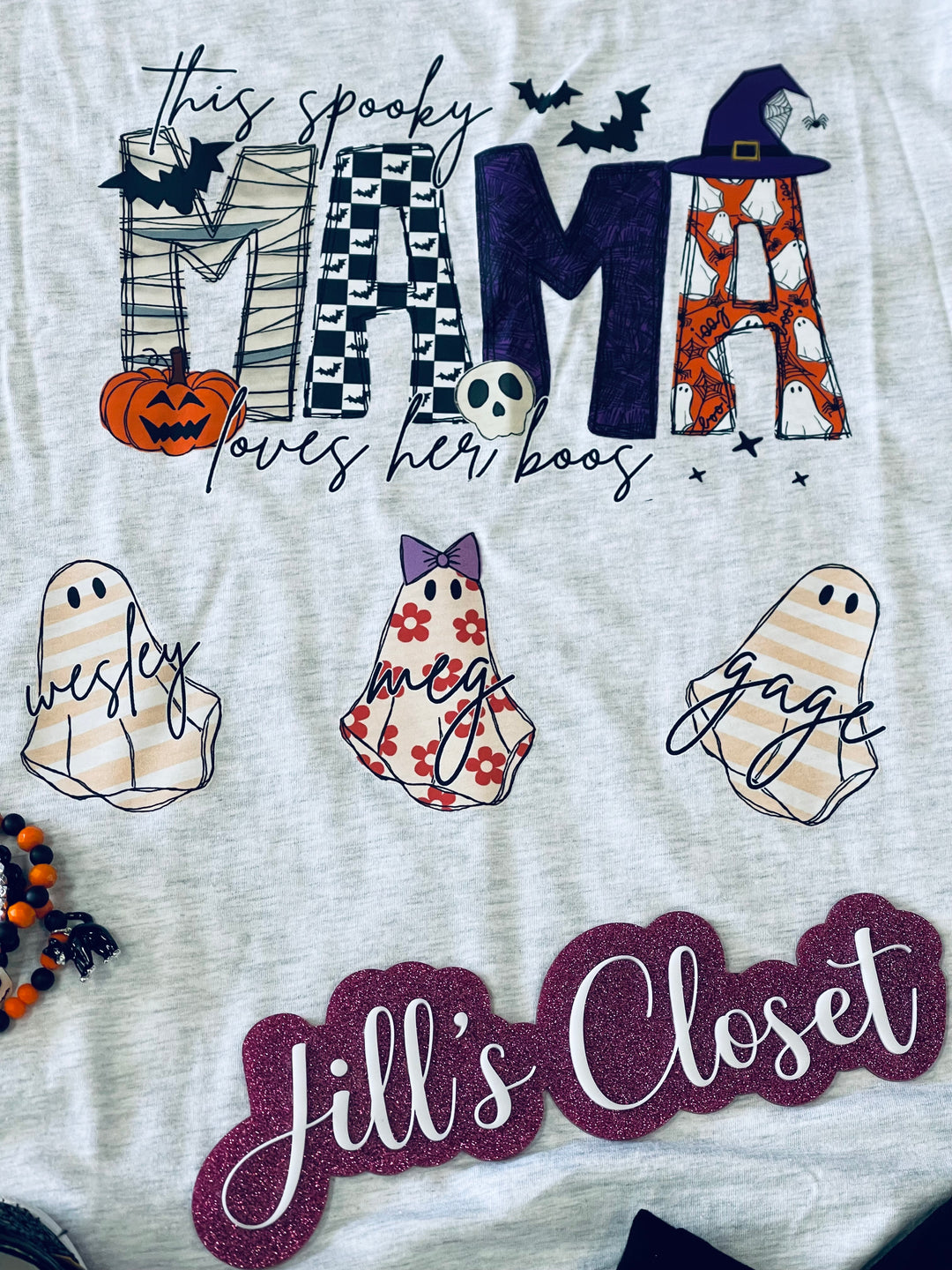 Personalized Halloween Mama tee