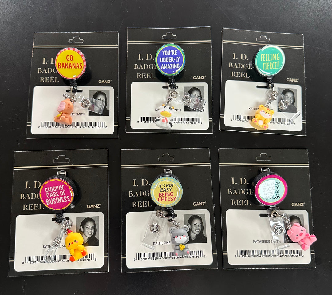 Humorous Animal Badge Reels