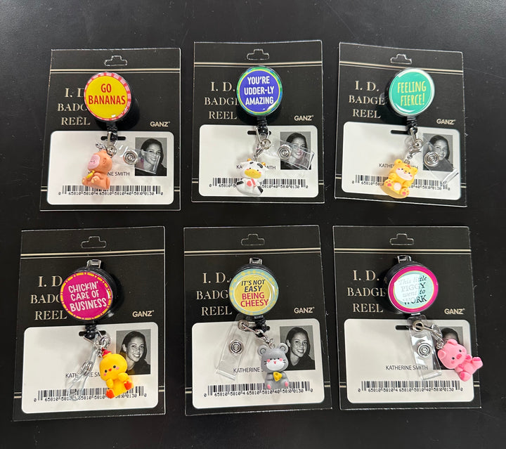 Humorous Animal Badge Reels