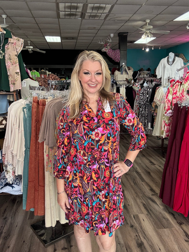 Fall Time Fiesta Dress