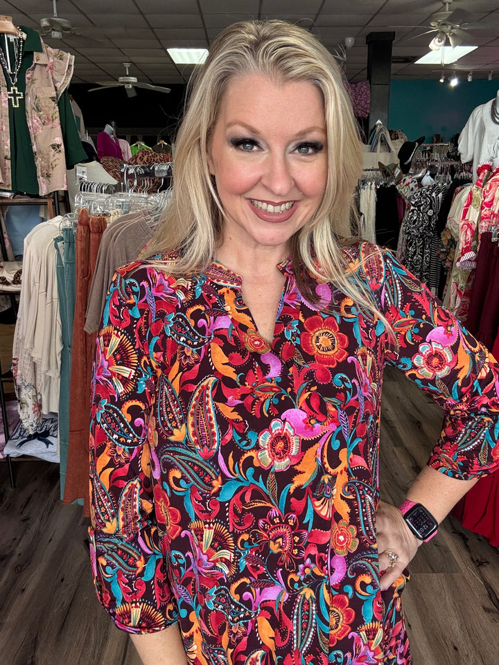 Fall Time Fiesta Dress