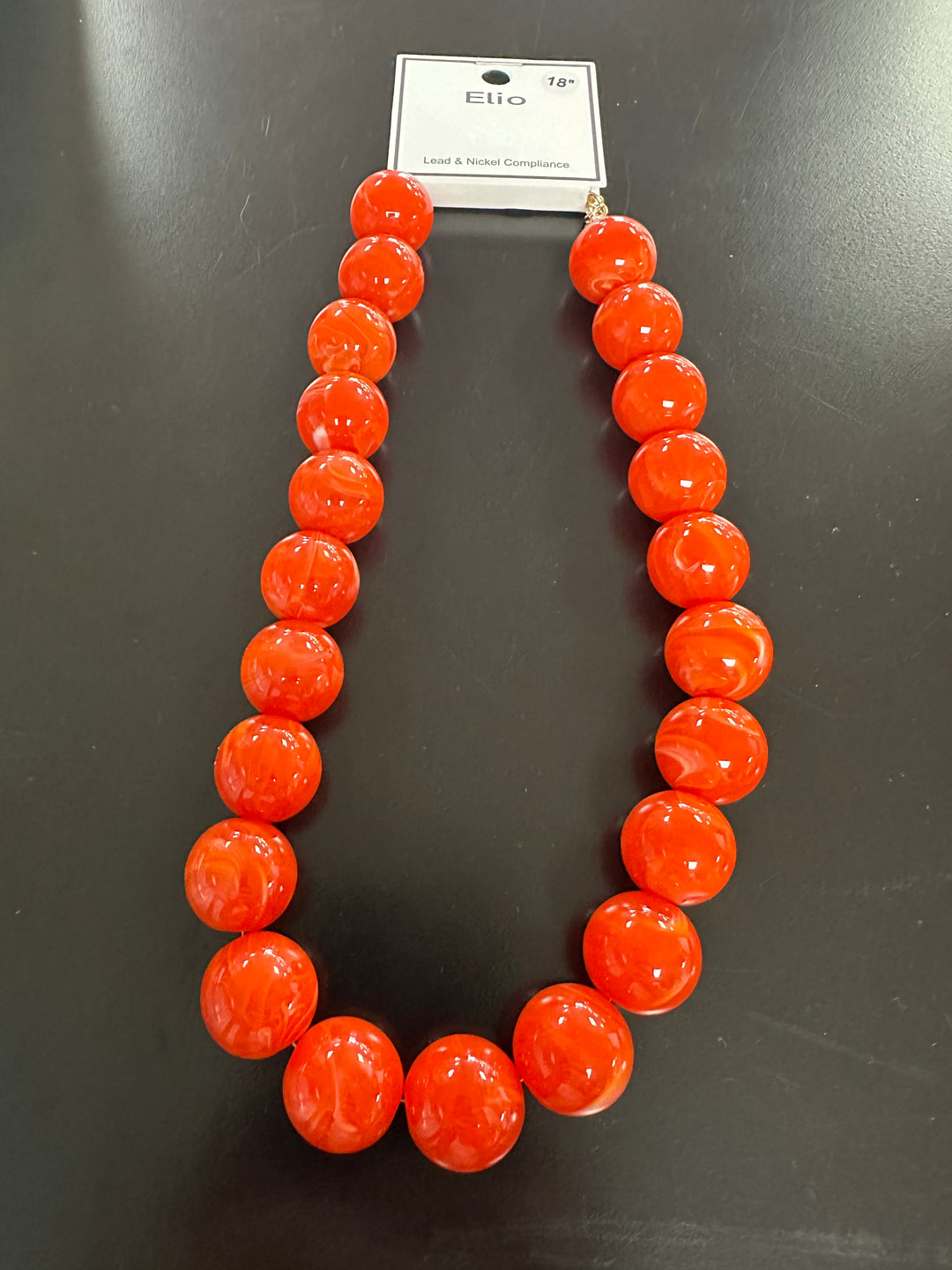 Fall’s Swirled Lg Bead Necklace