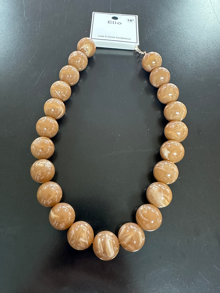 Fall’s Swirled Lg Bead Necklace