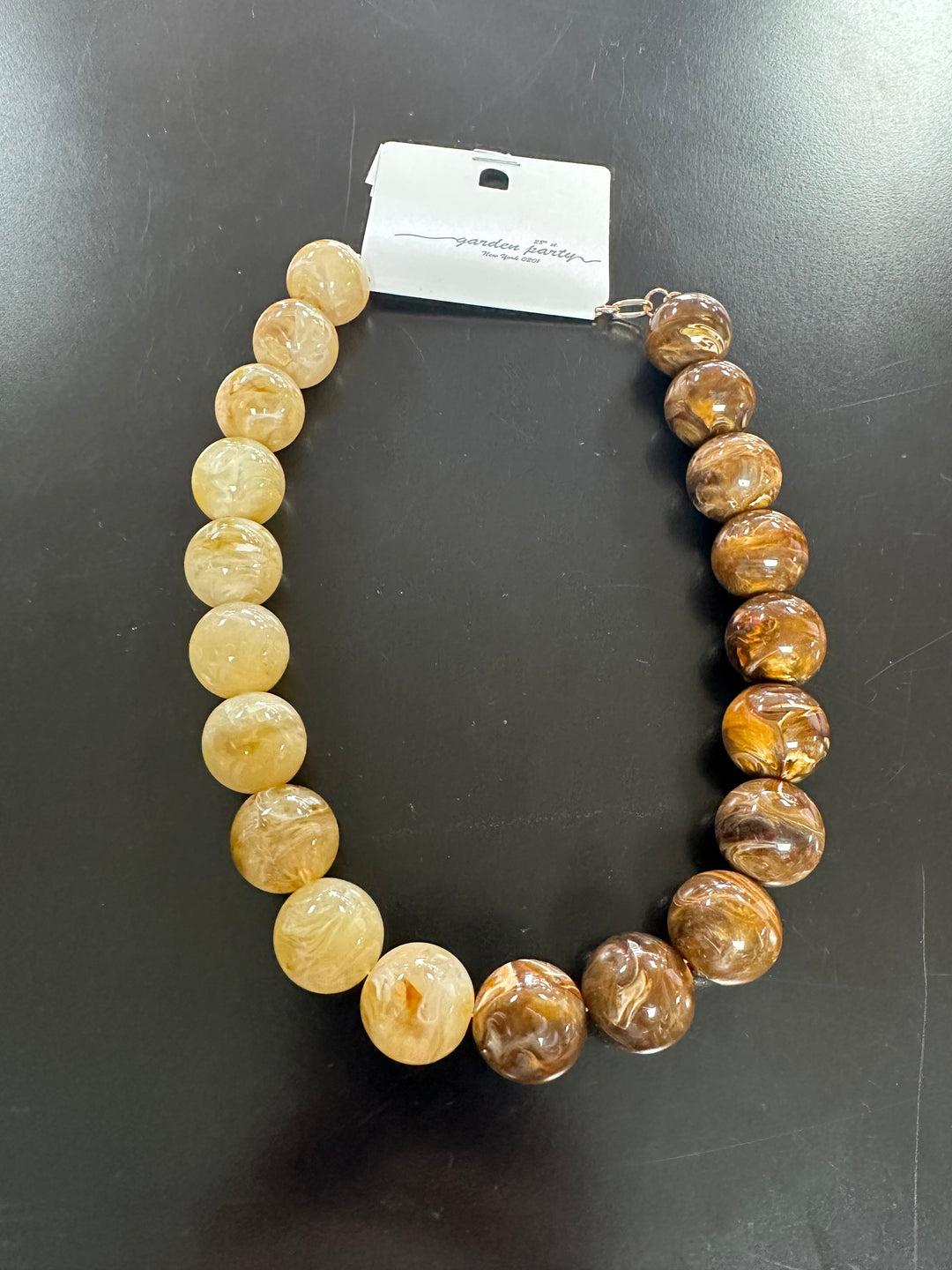 Fall’s Swirled Lg Bead Necklace