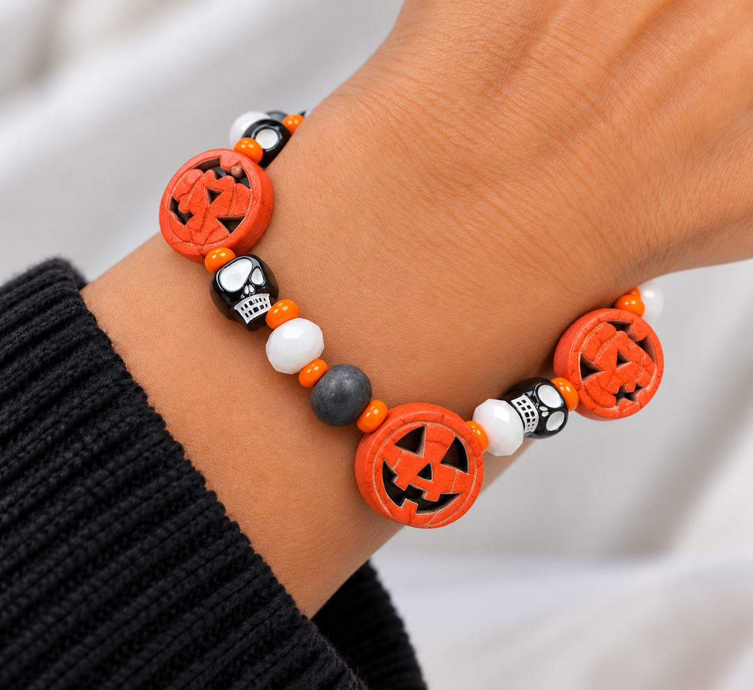 Halloween Beaded Charm Bracelets