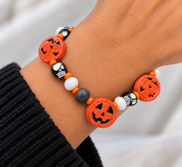 Halloween Beaded Charm Bracelets