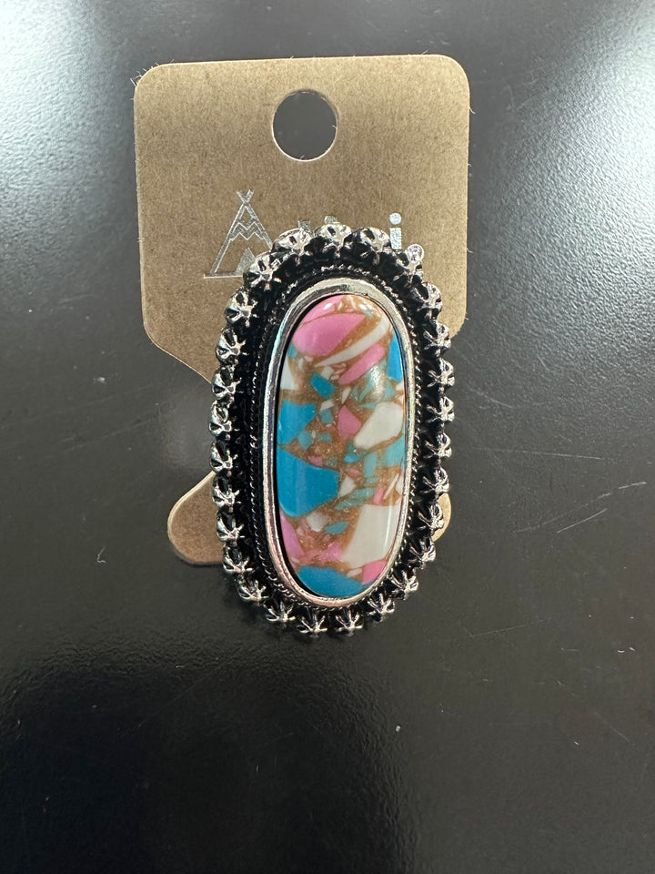 Oval Faux Stone Rings
