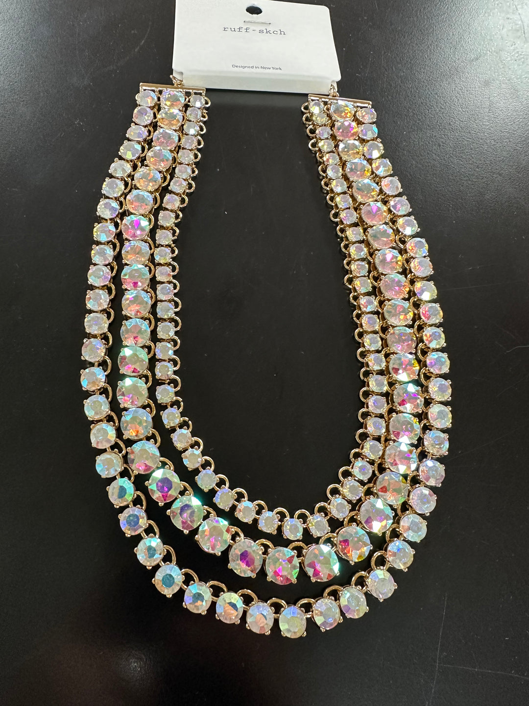 Triple Stand Bling Necklace