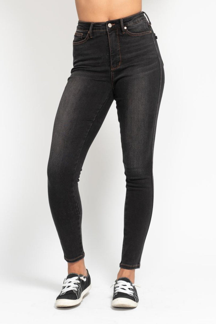 Judy Blue Black Contrast Skinny