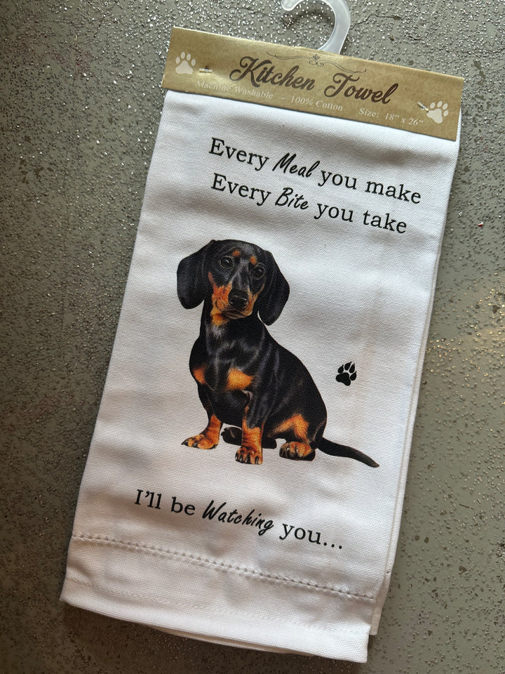 Dachshund dog towel