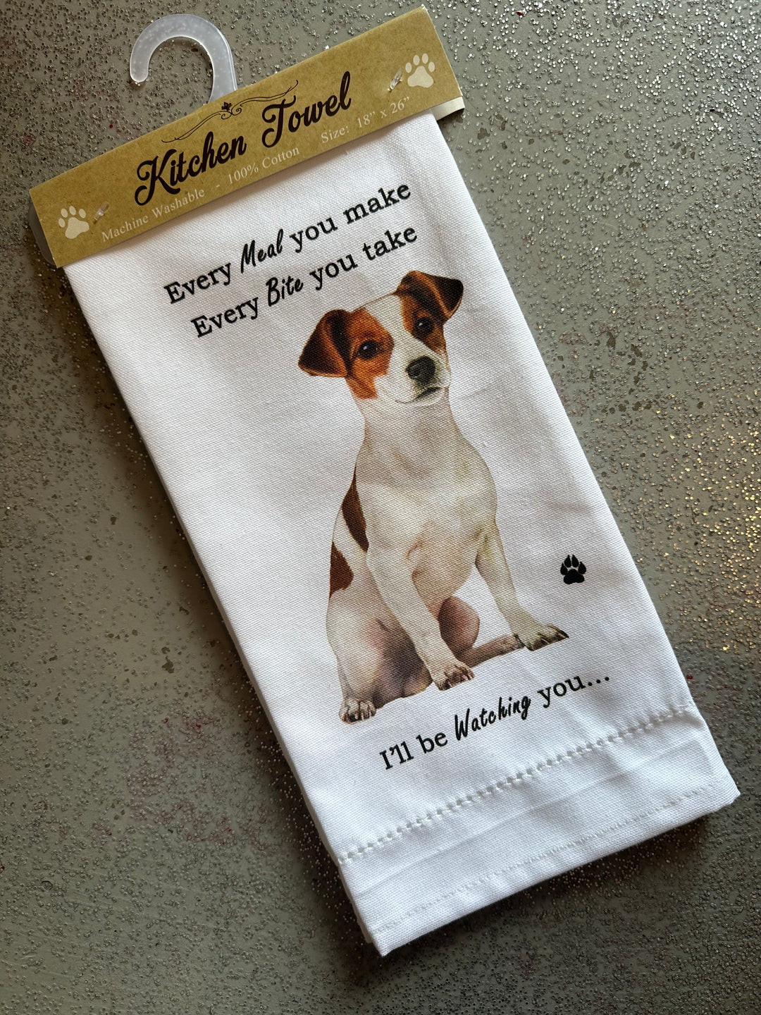 Jack Russell dog towel