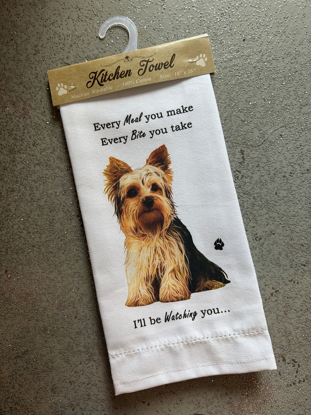 Yorkie Dog Towel