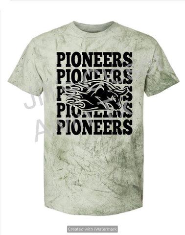 Stacked Pioneers school tee