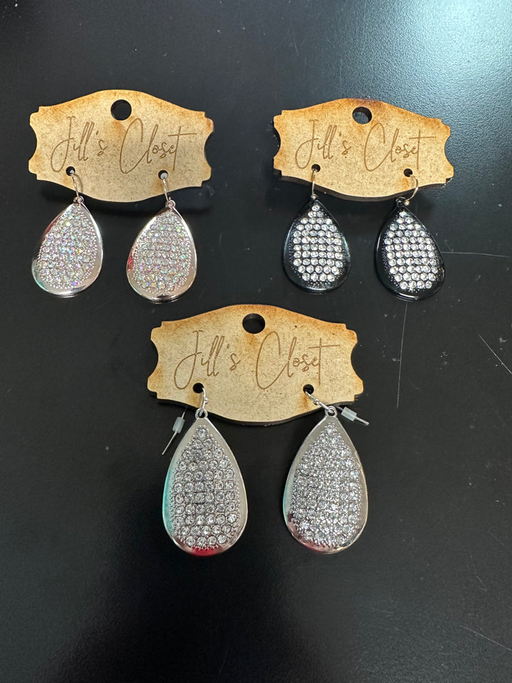 Teardrop Rhinestone Earrings