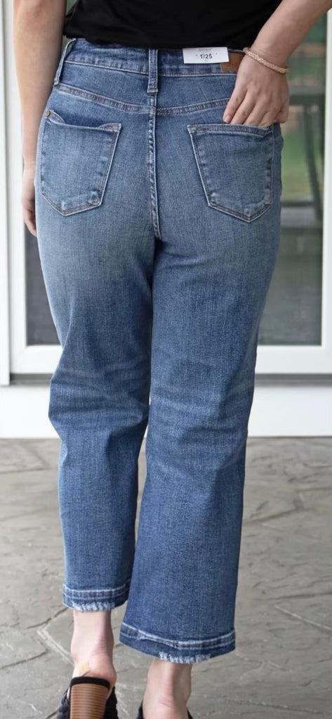 Jb cropped medium wash jeans