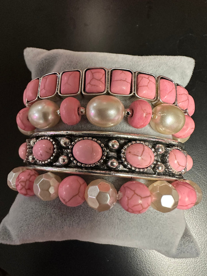 Stacked 4 Bracelets Sets