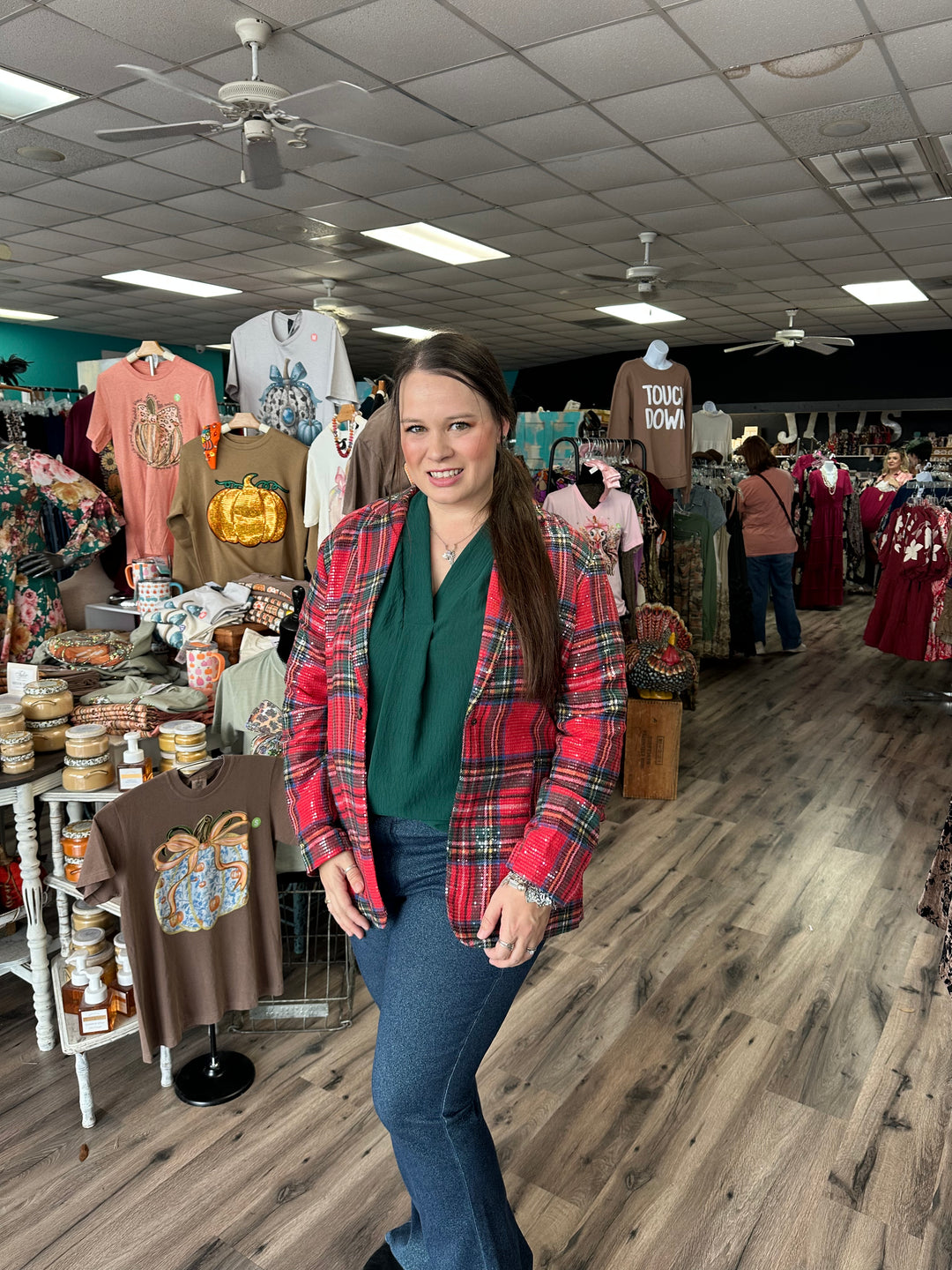 Christmas plaid jacket