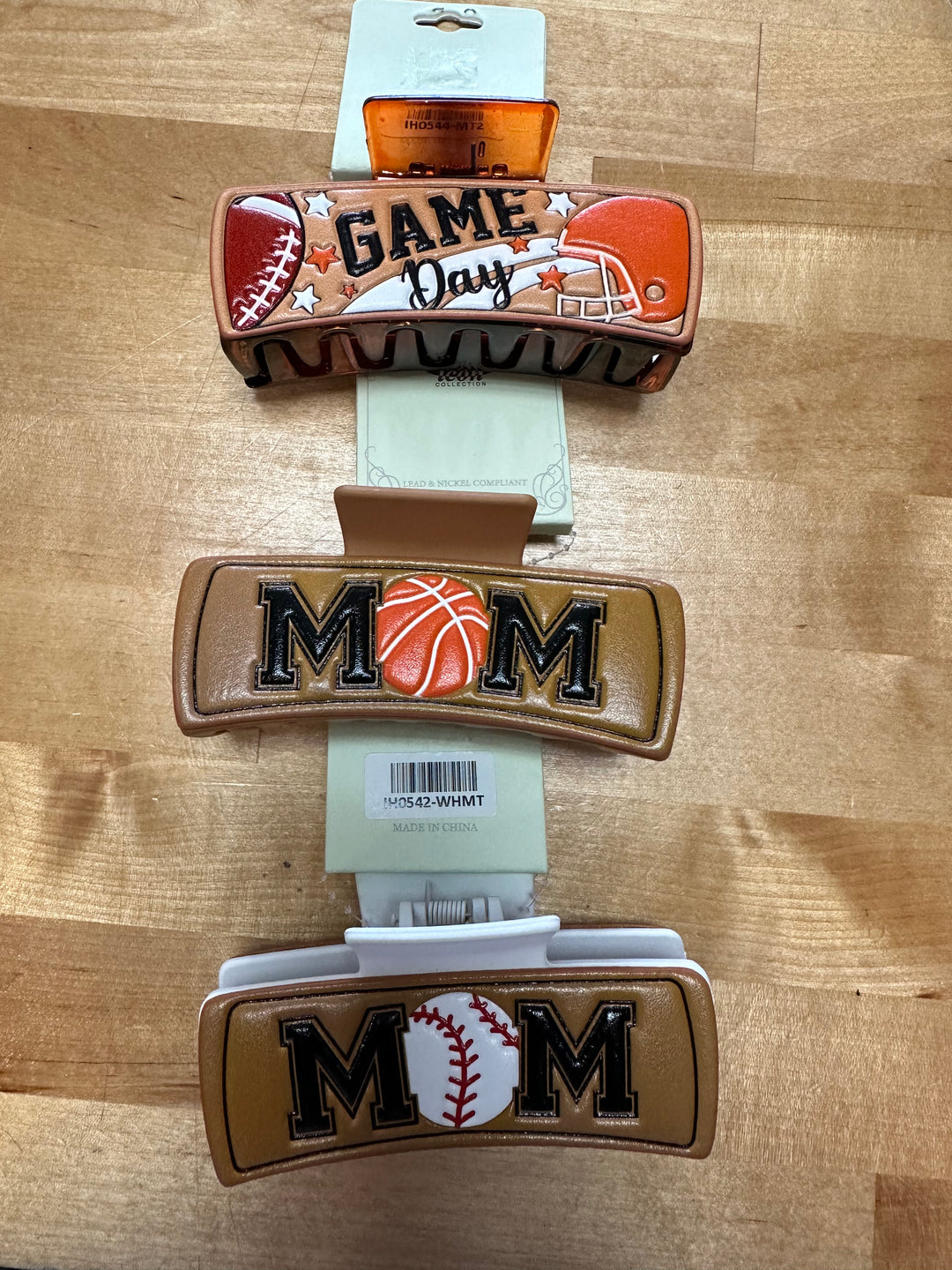 Leather Sports Hair Clips