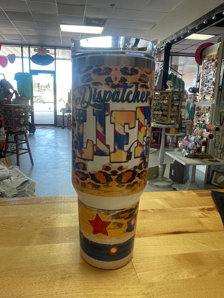 40oz Tumbler with handle.