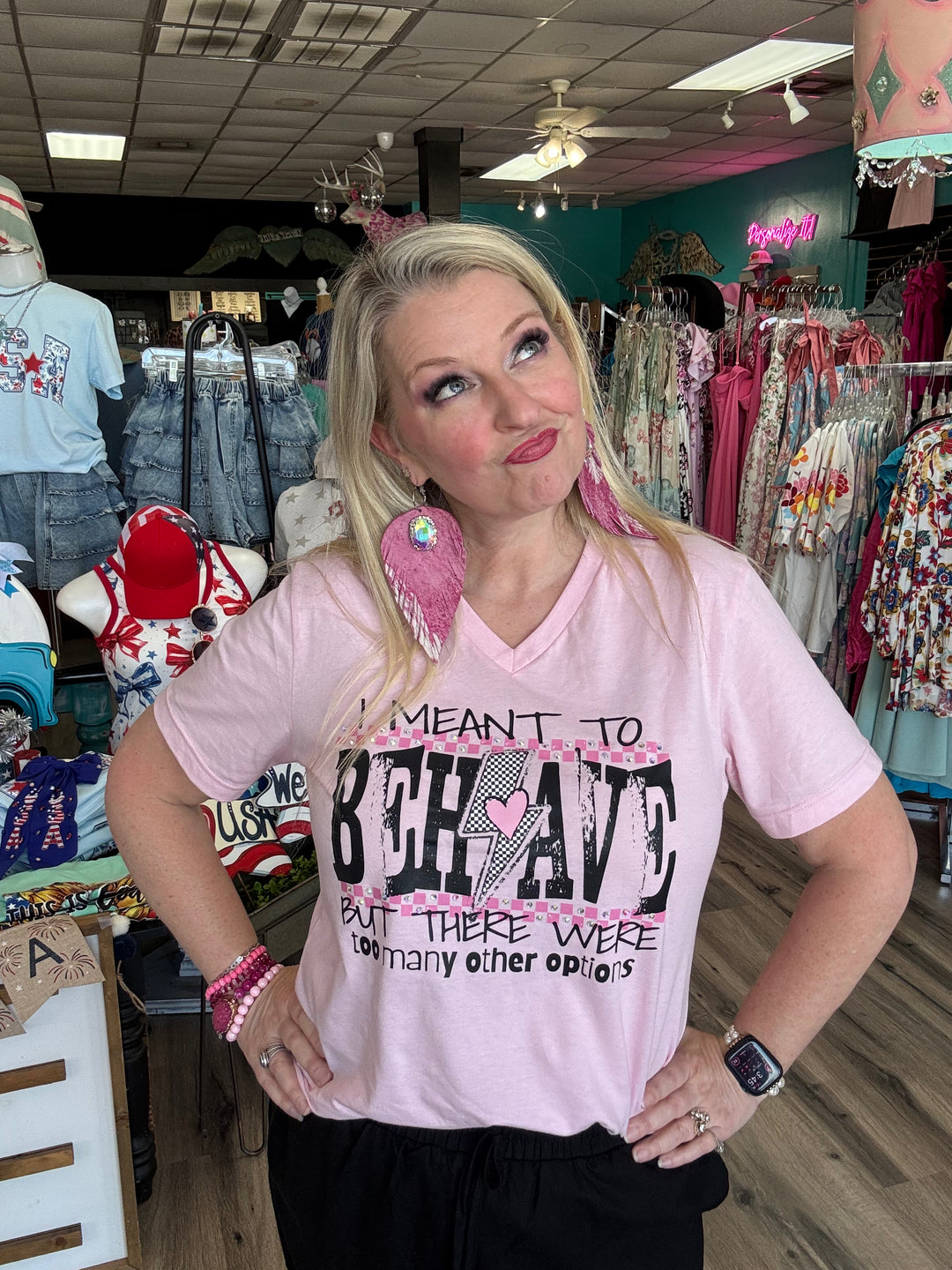 Behave V-Neck tee