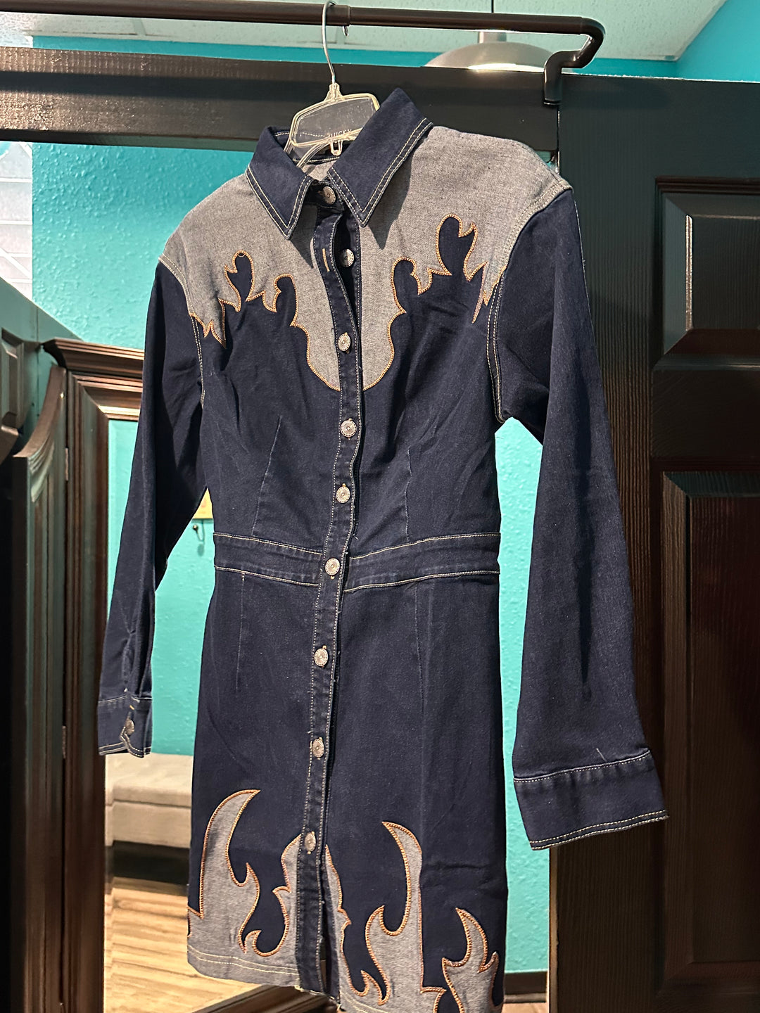 Midnight Stitch Denim Dress