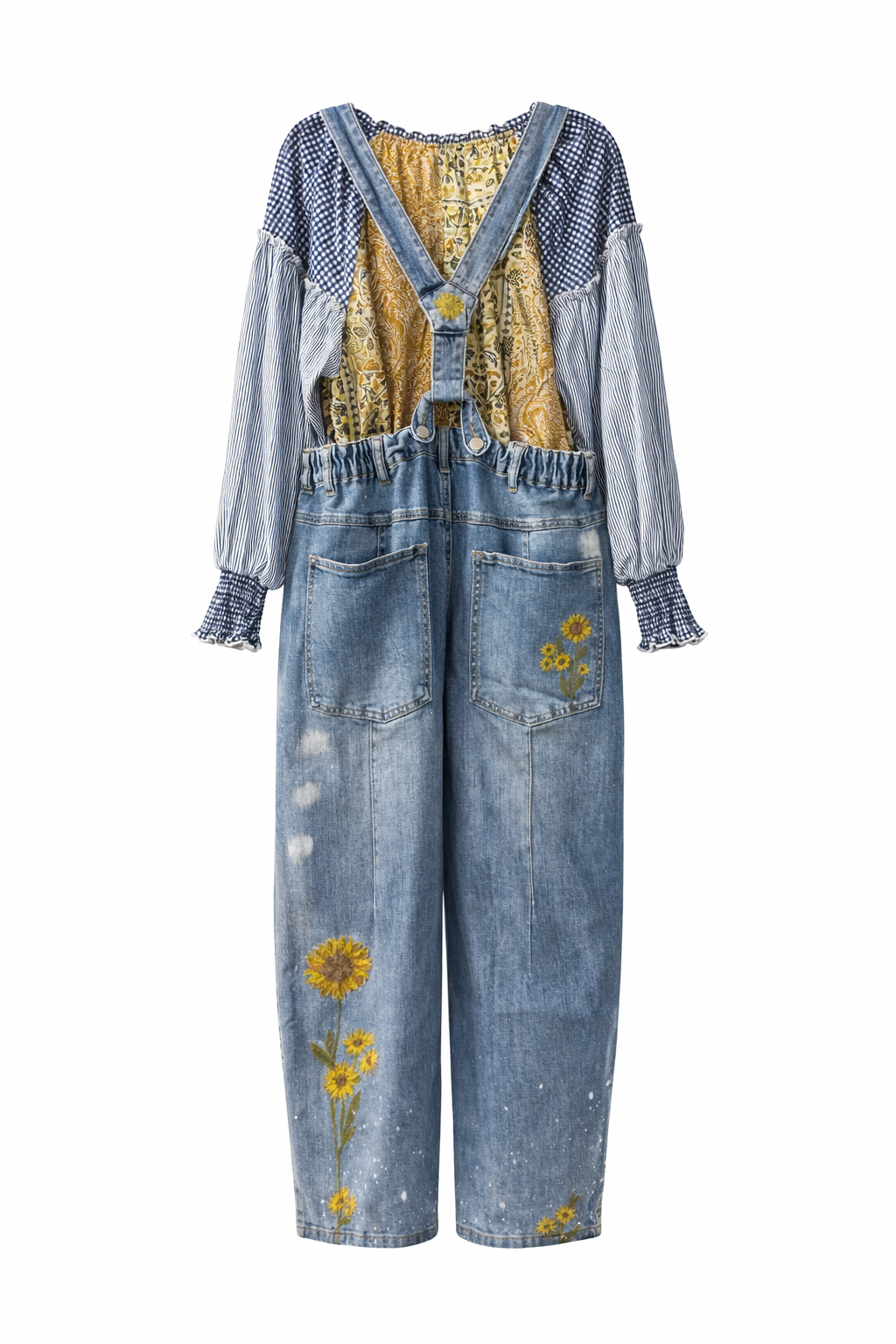 Sunflower Denim Overalls