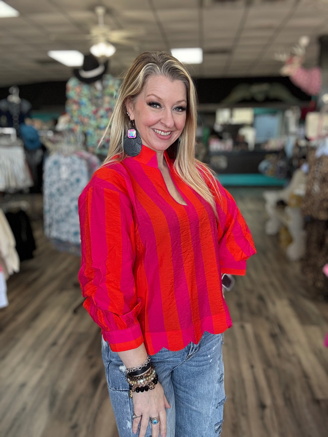 Pink and Orange Blouse!!