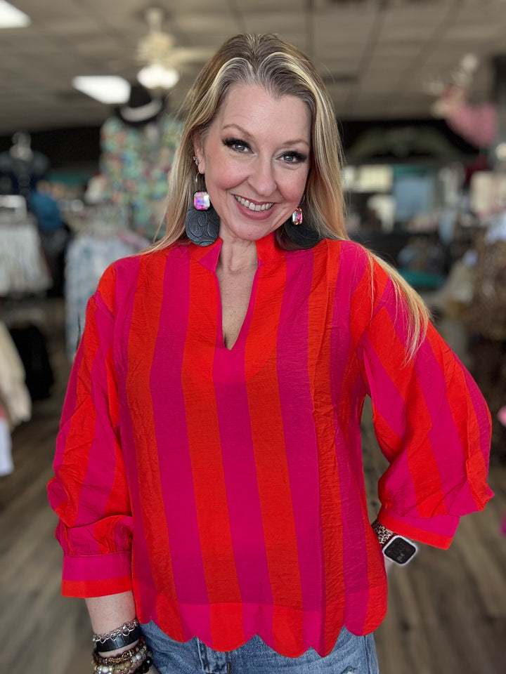 Pink and Orange Blouse!!