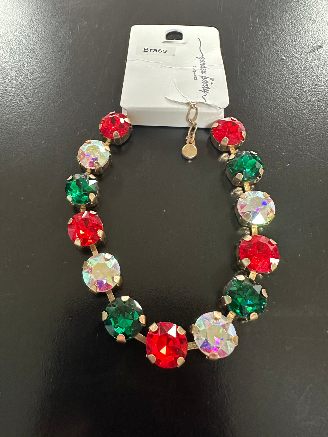 Rhinestone Christmas Bracelet