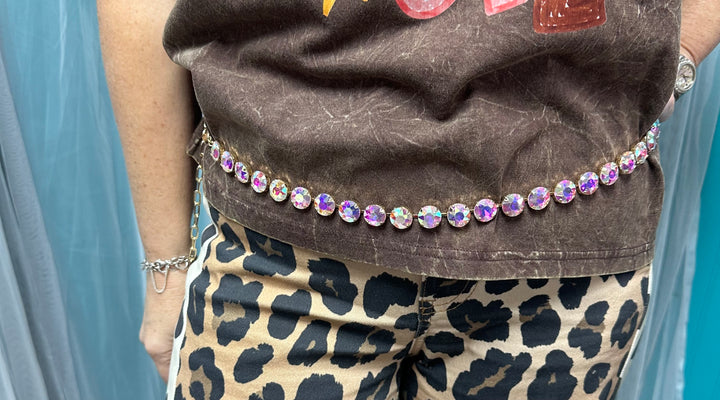 Faceted Stone Belt or Necklace