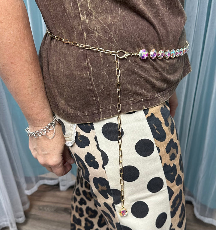 Faceted Stone Belt or Necklace