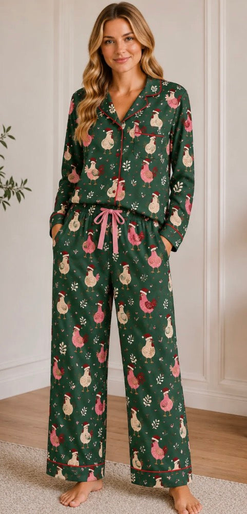 Christmas Chicken PJ Set
