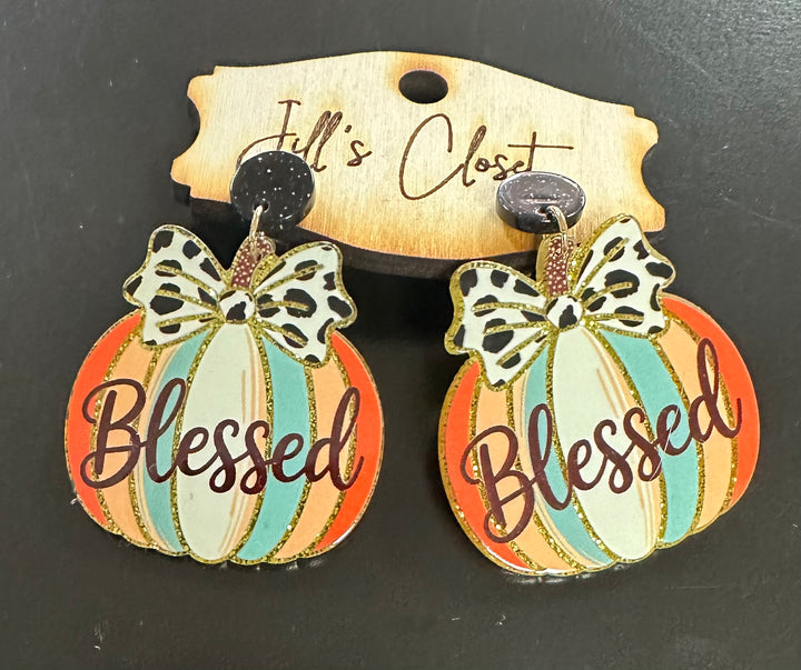 Blessed Pumpkin Stud Earrings