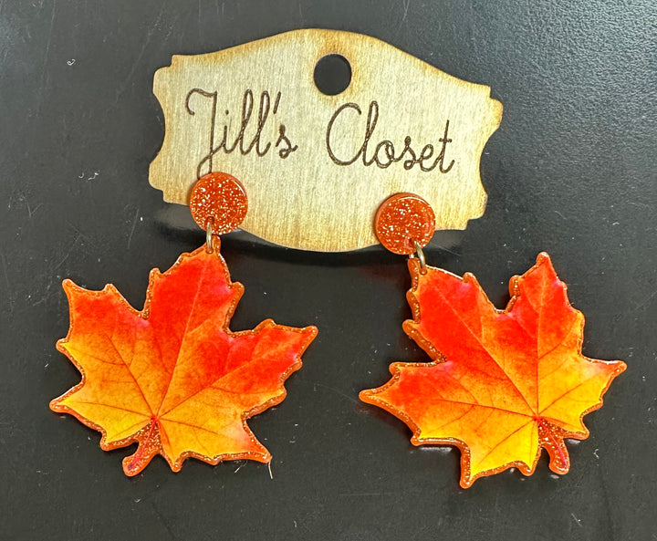 Fall Leaves Stud Earrings