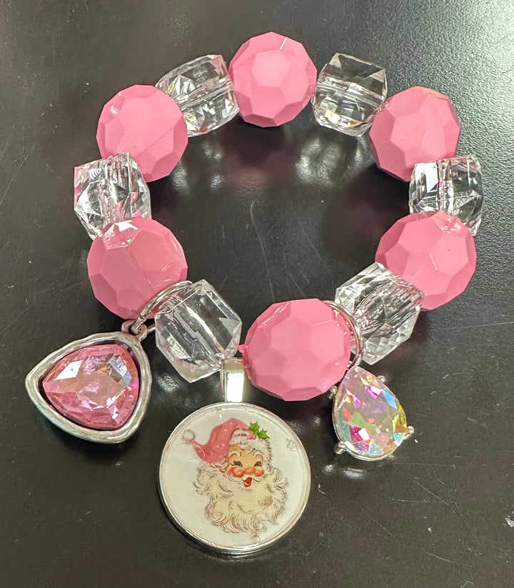 Pink Santa Chunky Bracelets