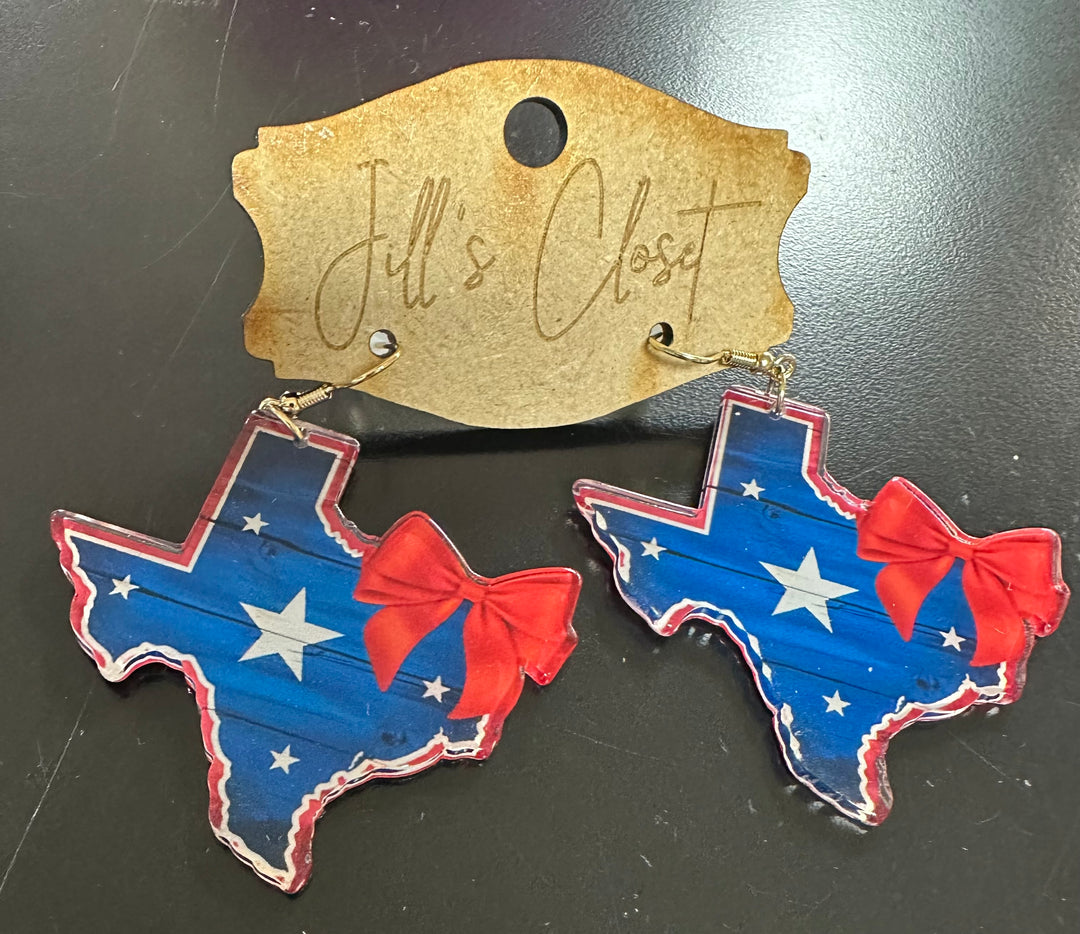 Texas Acrylic Stud Earrings