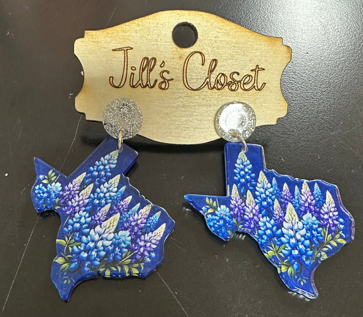 Texas Acrylic Stud Earrings