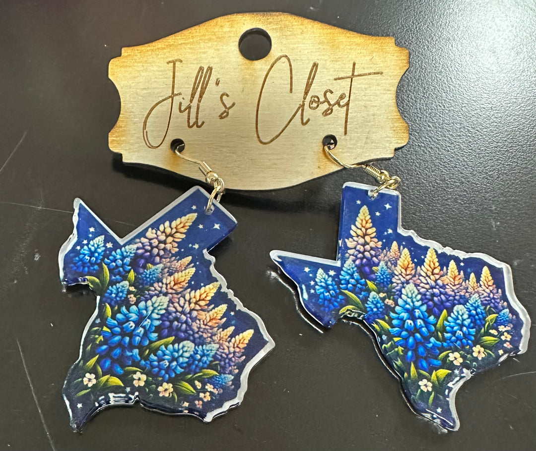 Texas Acrylic Stud Earrings