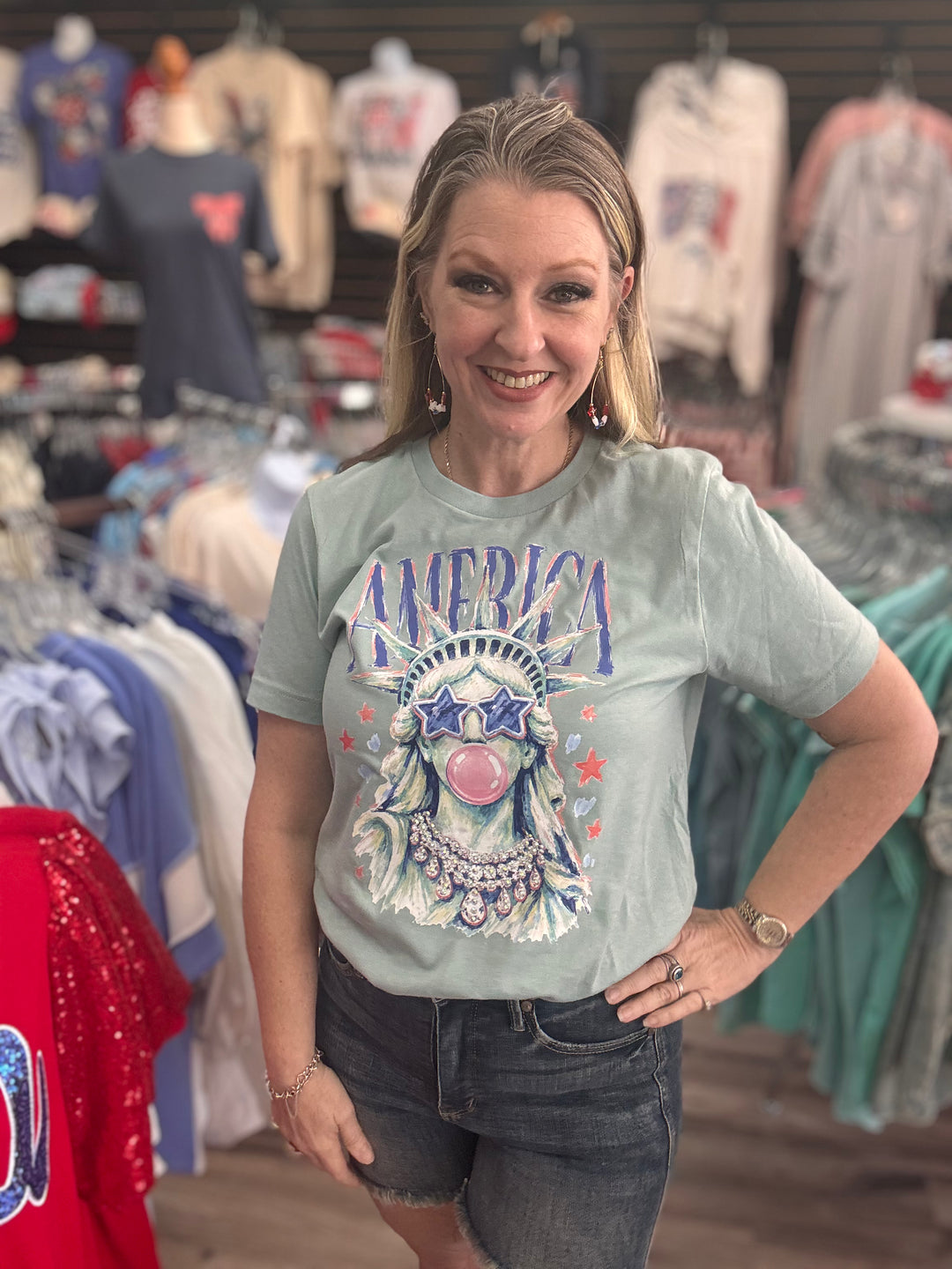 Lady Liberty Bling Tee
