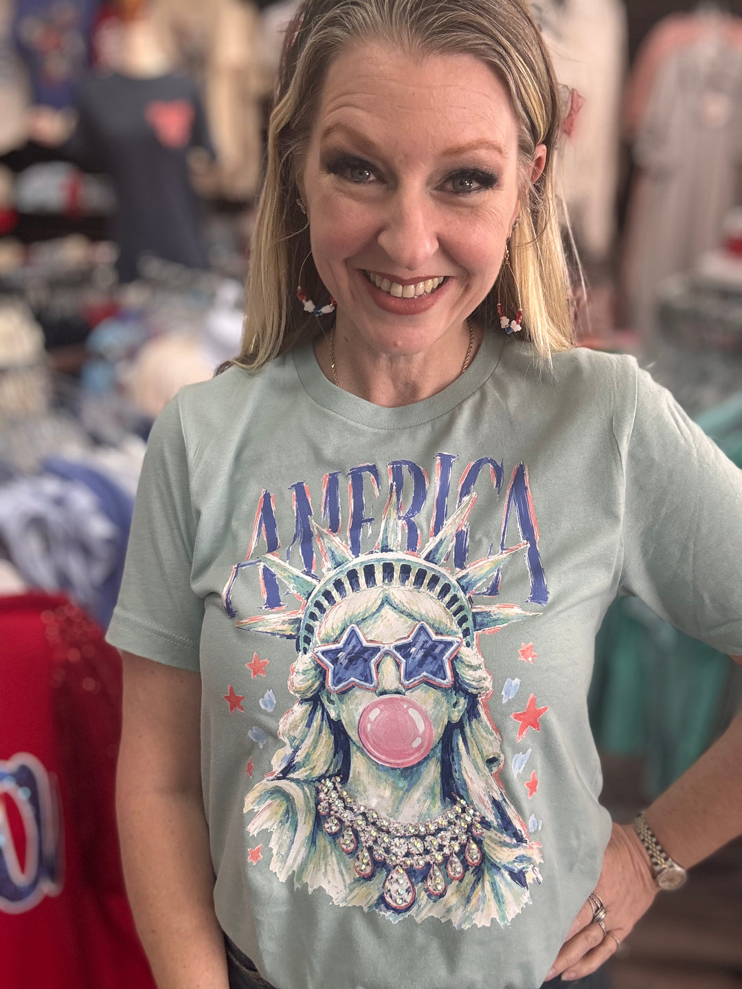 Lady Liberty Bling Tee