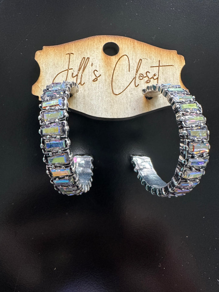 Lg Bling Hoop Earrings