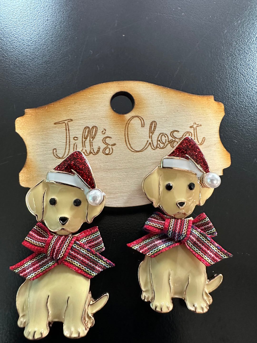 Christmas Dog Earrings