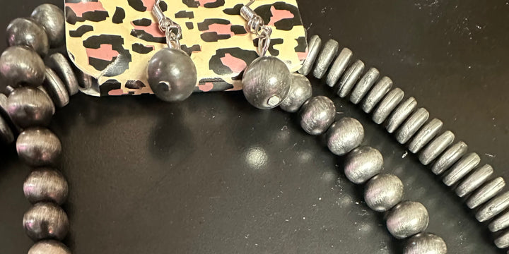 Long Double strand Turquoise Pendant  Necklace