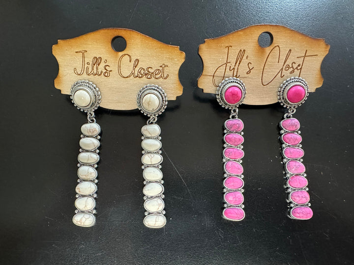 Long Stud Bar Earrings