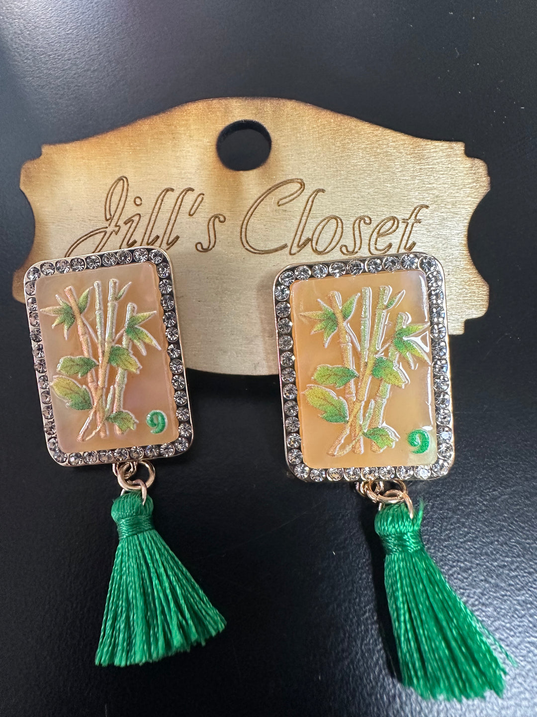Mahjong Tassel Earrings