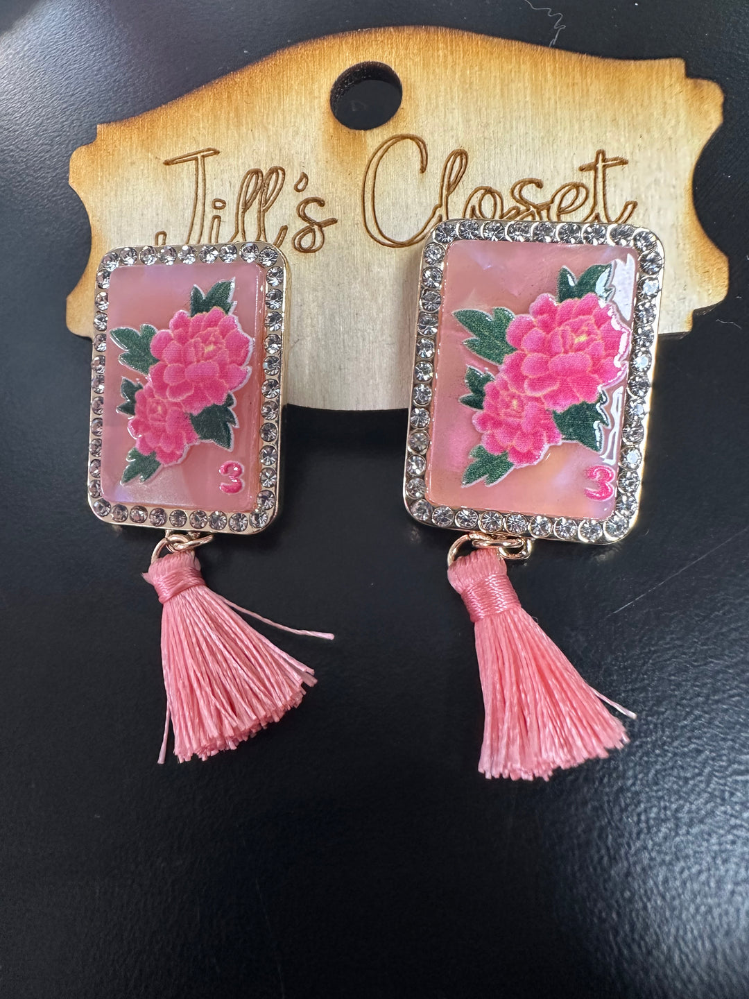 Mahjong Tassel Earrings