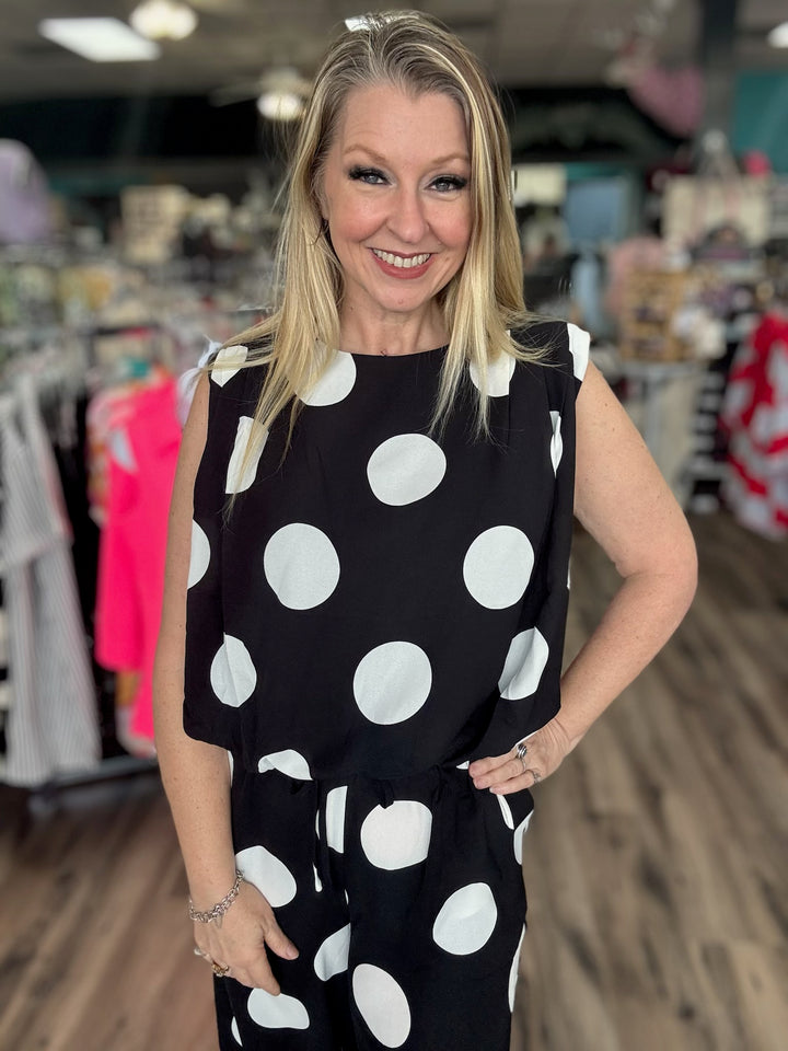 Midnight Polkadot 2 Pc Set