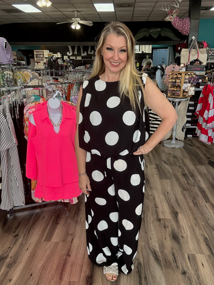 Midnight Polkadot 2 Pc Set