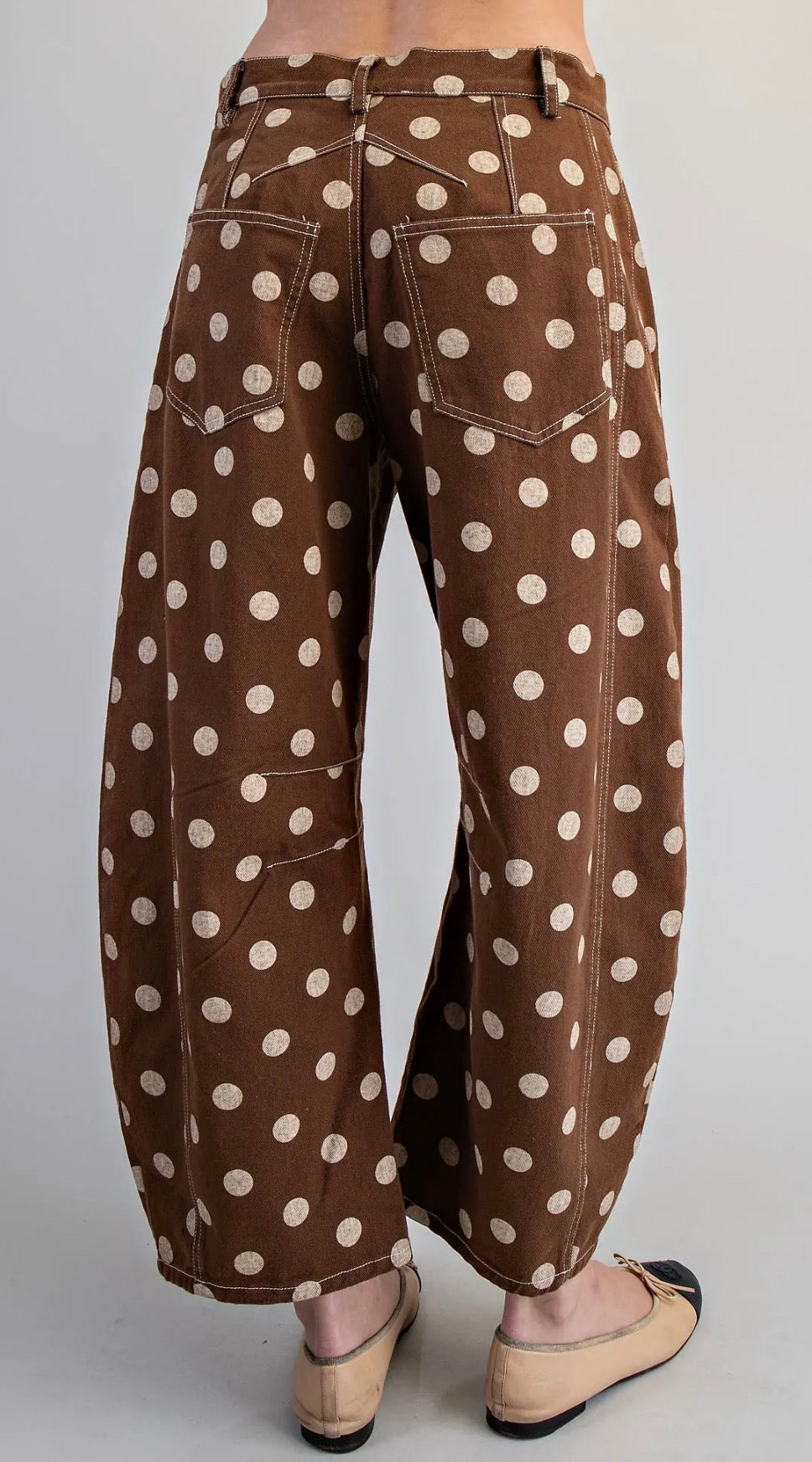Mocha Mousse Barrel Pants